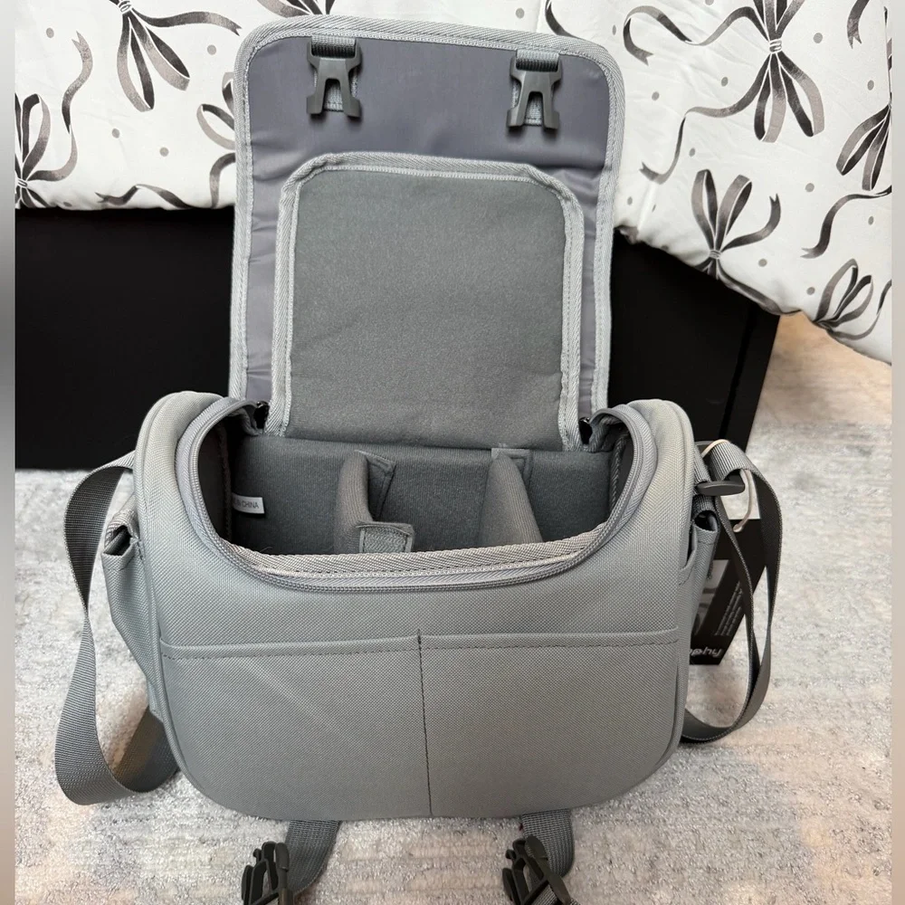 Light Gray Crossbody Camera Bag
